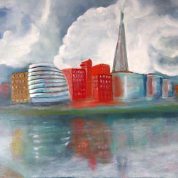 Peinture intitulée "Londres...la city" par Jean-Marie Reynaud (jmry), Œuvre d'art originale