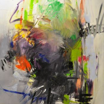 Peinture intitulée "Bouillonnement" par Van Thaï, Œuvre d'art originale, Huile