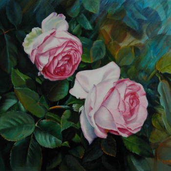 Peinture intitulée "EN HOMMAGE AUX VICT…" par Yvette Matysiak, Œuvre d'art originale, Huile