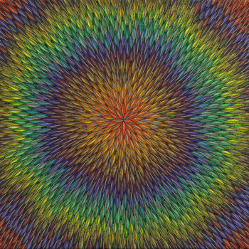 Painting titled "Réfraction" by Jonathan Pradillon, Original Artwork, Acrylic Mounted on Wood Stretcher frame