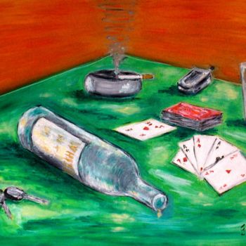 Painting titled "fino-all-alba" by Giancarlo Di Battista, Original Artwork