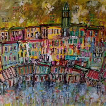 Peinture intitulée "La kermesse" par Muriel Cayet, Œuvre d'art originale, Autre