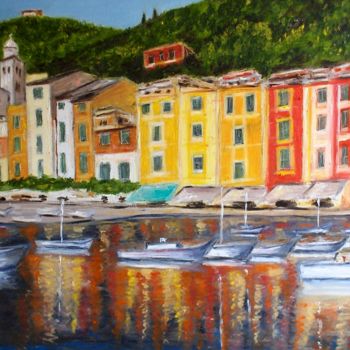 Painting titled "portofino" by Giancarlo Di Battista, Original Artwork