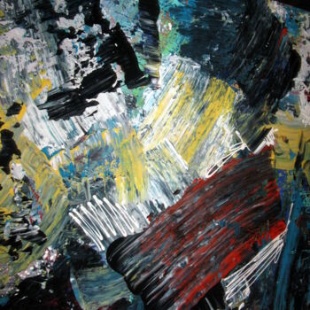Painting titled "Crazy night" by Marcelle Hamelin, Original Artwork, Other