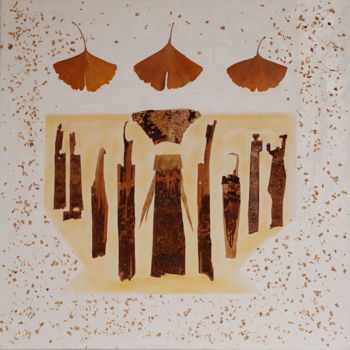 Collages intitulée "Ceremony" par Martine Capdeville-Lacomme, Œuvre d'art originale