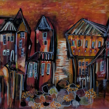 Peinture intitulée "Y placer des histoi…" par Muriel Cayet, Œuvre d'art originale, Autre