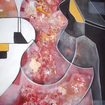 Painting titled "Elle et lui dansent…" by Sylvie Oliveri, Original Artwork, Acrylic