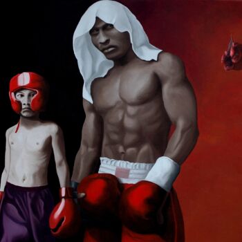 Painting titled "Little Macho" by Peter Seminck, Original Artwork, Oil
