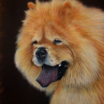 Dessin intitulée "Sōngshī quǎn ..." par Michel Guillet, Œuvre d'art originale, Pastel
