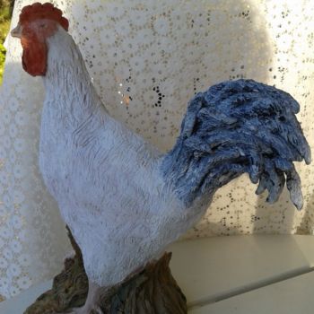 제목이 "poule en terre cuit…"인 조형물 Simone Collet로, 원작, 테라코타