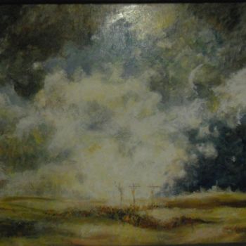 Peinture intitulée "Les trois croix" par Claude Hardenne, Œuvre d'art originale
