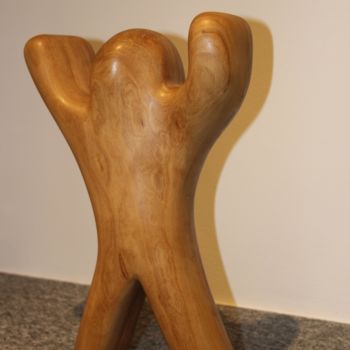 Sculptuur getiteld "OMINO" door Ivan Fabani, Origineel Kunstwerk, Hout