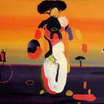 Painting titled "The pine-tree man" by Rob Arbouw, Original Artwork, Oil