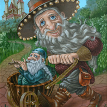 Painting titled "Impresario" by Victor Molev, Original Artwork, Oil