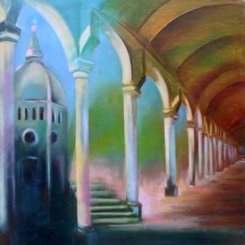 Peinture intitulée "De l'ombre à la lum…" par Marie Andrée Hembert, Œuvre d'art originale, Huile