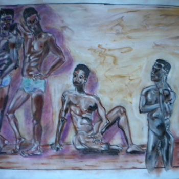 Painting titled "PETITE MESENTENTE" by Herve Yann Dubois, Original Artwork, Gouache
