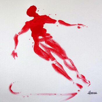 Dessin intitulée "football-dessin-cal…" par Henri Ibara, Œuvre d'art originale, Autre