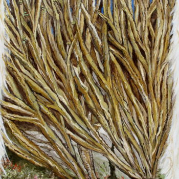 Malerei mit dem Titel "VARIATIONS CACTEES" von Claude Evrard, Original-Kunstwerk, Öl Auf Keilrahmen aus Holz montiert