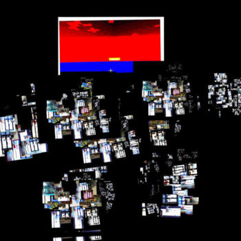 Digitale Kunst getiteld "Robot à Tête Rouge.…" door Jean-Luc Perrault, Origineel Kunstwerk, Digitaal Schilderwerk