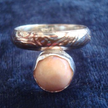 Artesanía titulada "Anillo de Mokume co…" por Maga, Obra de arte original, Joyas