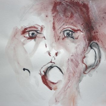 Dessin intitulée "Dessin d'Etre III" par Constance Robine, Œuvre d'art originale, Fusain