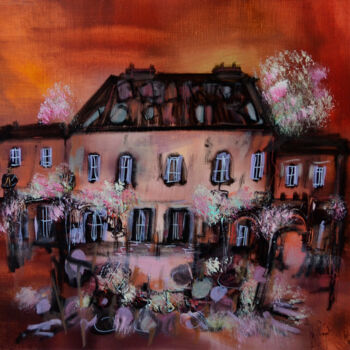 Peinture intitulée "L'autre territoire…" par Muriel Cayet, Œuvre d'art originale, Acrylique