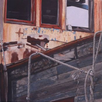 Ζωγραφική με τίτλο "Epave 2" από Elisabeth Begot, Αυθεντικά έργα τέχνης, Ακρυλικό