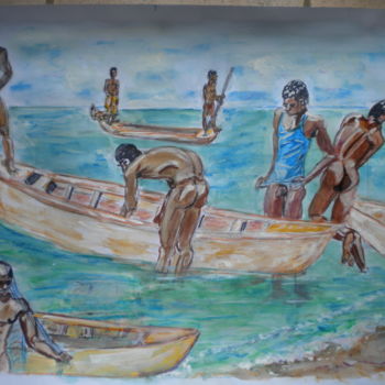Ζωγραφική με τίτλο "dscn0952.jpg" από Herve Yann Dubois, Αυθεντικά έργα τέχνης, Γκουάς