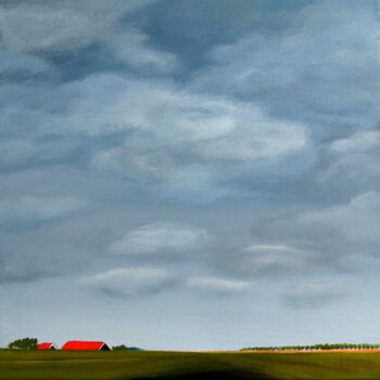 제목이 "Polder in Zeeland"인 미술작품 Nelly Van Nieuwenhuijzen로, 원작, 아크릴