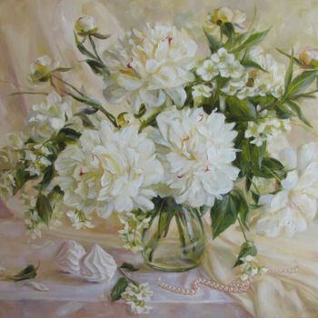 Painting titled "Charm of spring" by Julia Tomesko, Original Artwork, Oil