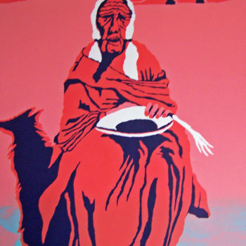 Printmaking titled "ANASAZI: Basketmaker" by Jo Moore, Original Artwork, Screenprinting