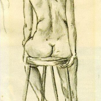 Zeichnungen mit dem Titel "Figure Study" von Ralph Papa, Original-Kunstwerk
