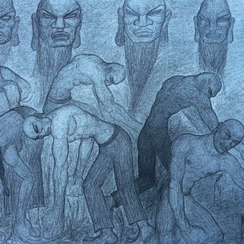 Dessin intitulée "Les Glaneurs / Souv…" par Cindy Millet, Œuvre d'art originale