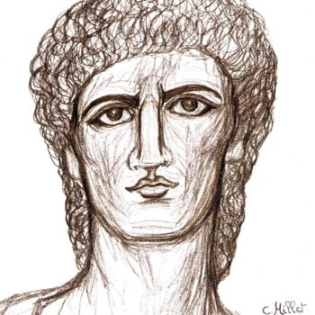 图画 标题为“Adonis (portrait de…” 由Cindy Millet, 原创艺术品