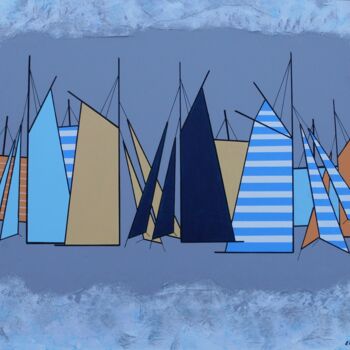 Peinture intitulée "Class sailing" par Nyls  Eliot, Œuvre d'art originale, Acrylique Monté sur Châssis en bois