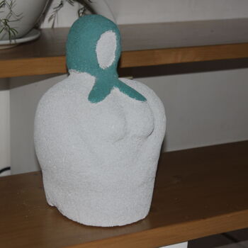 Scultura intitolato "Mémé au foulard" da Max Bernard, Opera d'arte originale