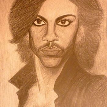 Σχέδιο με τίτλο "Portrait de Prince" από Cindy Millet, Αυθεντικά έργα τέχνης, Μολύβι