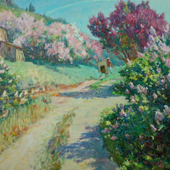 Malerei mit dem Titel "In the open air" von Nikolai Chebotaru, Original-Kunstwerk, Öl