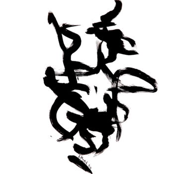 Drawing titled "Paysage-n°3" by José Bosch, Original Artwork, Ink