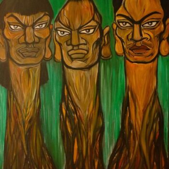 Peinture intitulée "Racines / Roots." par Cindy Millet, Œuvre d'art originale, Huile