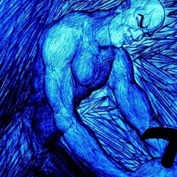 Dessin intitulée "Le Bâtisseur" par Cindy Millet, Œuvre d'art originale, Photographie numérique