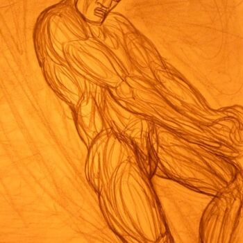 Dessin intitulée "Travailleur dans l'…" par Cindy Millet, Œuvre d'art originale, Crayon