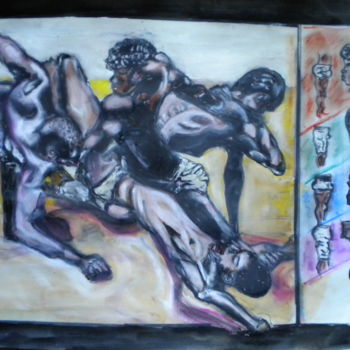 Peinture intitulée "quel meli melo" par Herve Yann Dubois, Œuvre d'art originale, Gouache