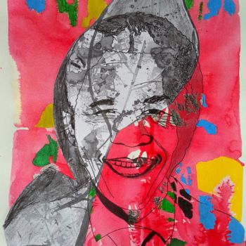 Collages intitulée "Nelson Mandela - 5,…" par Brigitte Mathé (MBL), Œuvre d'art originale