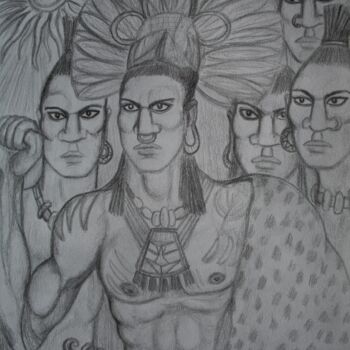 Dessin intitulée "Hommage à la civili…" par Cindy Millet, Œuvre d'art originale, Crayon
