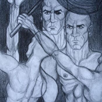 Dessin intitulée "Les Messagers de l'…" par Cindy Millet, Œuvre d'art originale, Crayon