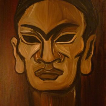 제목이 "Le Masque de Frida 2"인 미술작품 Cindy Millet로, 원작, 기름