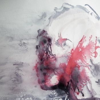 Peinture intitulée "Petit être d'eau III" par Constance Robine, Œuvre d'art originale, Encre