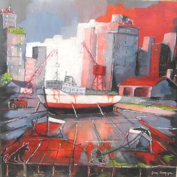 Peinture intitulée "Nouveau paysage des…" par Jacky Dumergue, Œuvre d'art originale, Huile