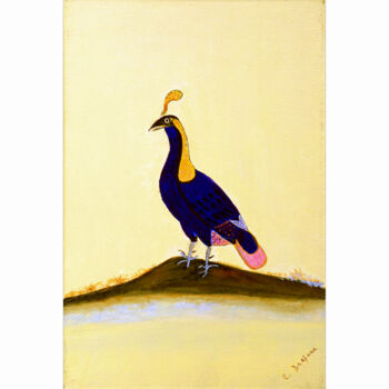 Peinture intitulée "Oiseau mythique, In…" par Claudie Drapeau, Œuvre d'art originale, Acrylique